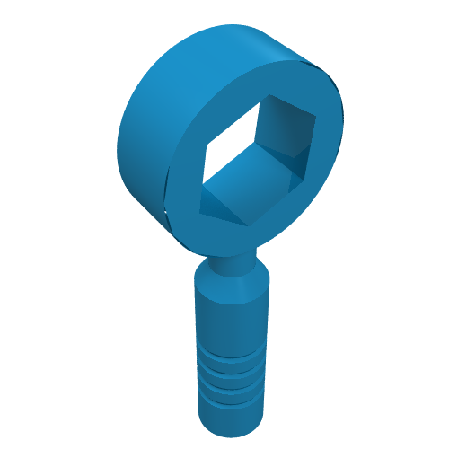 Tool Wrench / Spanner, Box [3-Rib Handle] Dunkelazur