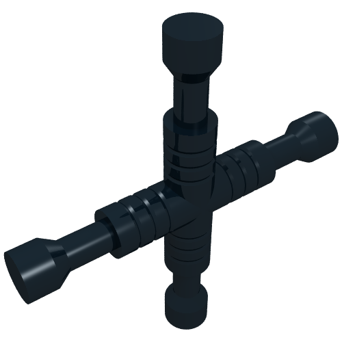 Tool Wrench 4-Way Lug Black