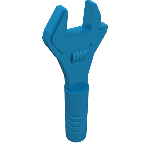 Tool Wrench / Spanner Adjustable Dark Azure