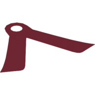Neckwear Cape, Two Long Tails, One Hole Dunkelrot