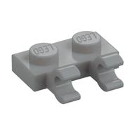 Plate Special 1 × 2 with Clips Horizontal [Open O Clips] Light Bluish Gray