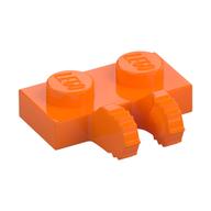 Hinge Plate 1 × 2 Locking with 2 Fingers on Side, 9 Teeth Orange