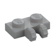 Hinge Plate 1 × 2 Locking with 2 Fingers on Side, 9 Teeth Light Bluish Gray