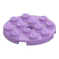 Plate Round 4 × 4 with Pin Hole Medium Lavender