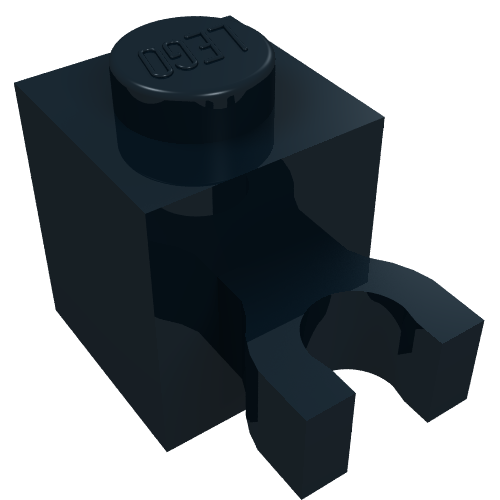 Brick Special 1 × 1 with Clip Vertical [Thick U Clip, Solid Stud] Schwarz