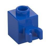 Brick Special 1 × 1 with Clip Vertical [Open O Clip, Hollow Stud] Blau