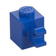 Brick Special 1 × 1 with Clip Horizontal Blau