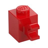 Brick Special 1 × 1 with Clip Horizontal Red