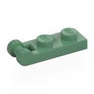 Plate Special 1 × 2 with Handle on End [Closed Ends] Sand Green