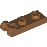 Plate Special 1 × 2 with Handle on End [Closed Ends] Medium Nougat