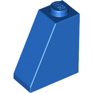 Brick Sloped 65° 2 × 1 × 2 Blue