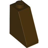 Brick Sloped 65° 2 × 1 × 2 Dark Brown