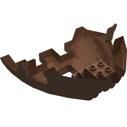 Boat Hull Section, Small Bow 12 × 12 × 5 1/3 Braun