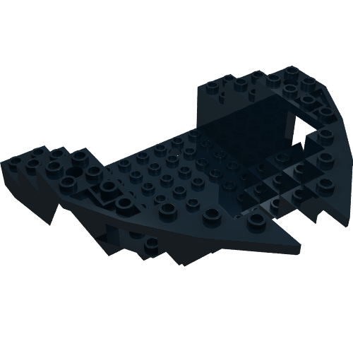 Boat Hull Section, Small Bow 12 × 12 × 5 1/3, Top Black