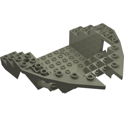 Boat Hull Section, Small Bow 12 × 12 × 5 1/3, Top Dunkelgrau