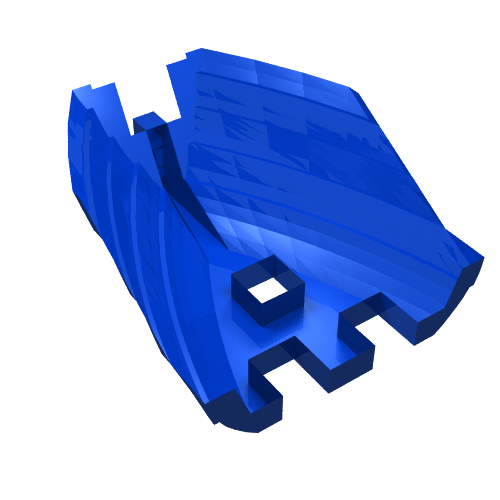 Boat Hull Section, Small Stern 14 × 12 × 5 1/3, Base Weiß