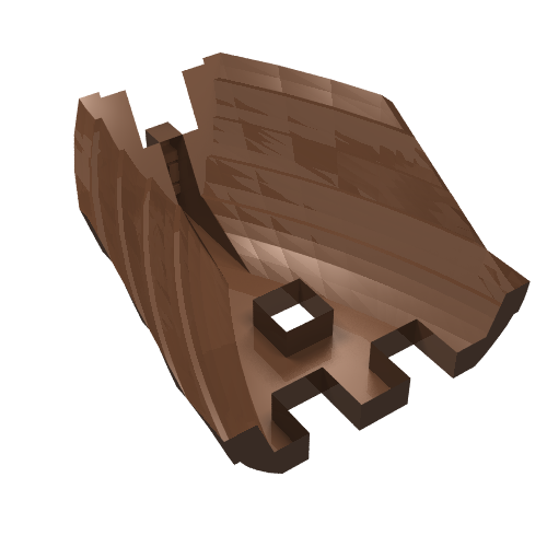 Boat Hull Section, Small Stern 14 × 12 × 5 1/3, Base Braun