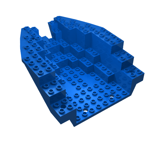 Boat Hull Section, Small Stern 14 × 12 × 5 1/3, Top