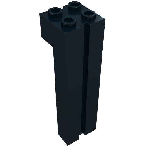 Stein speziell 2 × 2 × 6 mit Rille Schwarz
