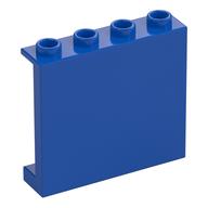Panel 1 × 4 × 3 [Side Supports / Hollow Studs] Blue