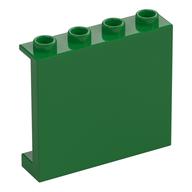 Panel 1 × 4 × 3 [Side Supports / Hollow Studs] Green