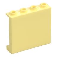 Panel 1 × 4 × 3 [Side Supports / Hollow Studs] Bright Light Yellow