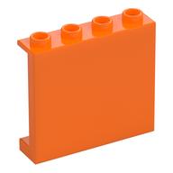 Panel 1 × 4 × 3 [Side Supports / Hollow Studs] Orange