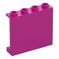 Panel 1 × 4 × 3 [Side Supports / Hollow Studs] Magenta