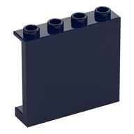 Panel 1 × 4 × 3 [Side Supports / Hollow Studs] Dark Blue