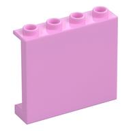Panel 1 × 4 × 3 [Side Supports / Hollow Studs] Bright Pink