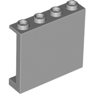 Panel 1 × 4 × 3 [Side Supports / Hollow Studs] Light Bluish Gray