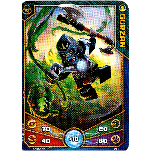Trading Card, Legends of Chima Deck #2: 211 - Gorzan [No Color/Any Color]