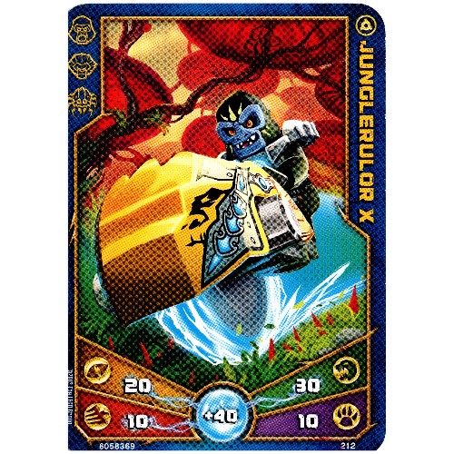 Trading Card, Legends of Chima Deck #2: 212 - Junglerulor X [No Color/Any Color]