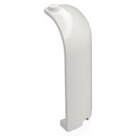 Panel 3 × 3 × 6 Corner Convex with Curved Top White