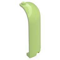 Panel 3 × 3 × 6 Corner Convex with Curved Top Yellowish Green