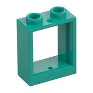 Window 1 × 2 × 2 Flat Front Dark Turquoise