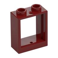 Window 1 × 2 × 2 Flat Front Dark Red