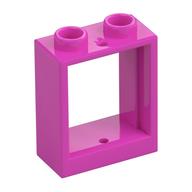 Fenster 1 × 2 × 2 flach vorne Dunkelrosa