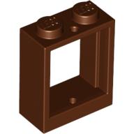 Window 1 × 2 × 2 Flat Front Reddish Brown