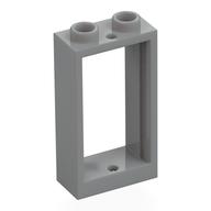 Fenster 1 × 2 × 3 flach vorne Hellblaugrau