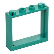 Window 1 × 4 × 3 without Shutter Tabs Dark Turquoise