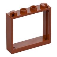 Window 1 × 4 × 3 without Shutter Tabs Dunkelorange