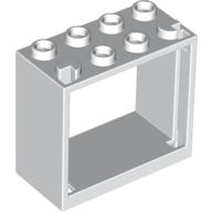 Window 2 × 4 × 3 Frame with Hollow Studs White
