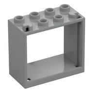 Window 2 × 4 × 3 Frame with Hollow Studs Light Bluish Gray