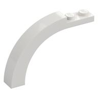Brick Arch 1 × 6 × 3 1/3 Curved Top White