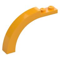 Stein Bogen 1 × 6 × 3 1/3 gebogen oben Leuchtendes Hellorange