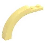 Brick Arch 1 × 6 × 3 1/3 Curved Top Bright Light Yellow