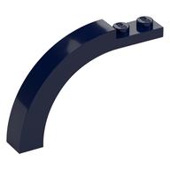 Stein Bogen 1 × 6 × 3 1/3 gebogen oben Dunkelblau