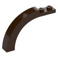 Stein Bogen 1 × 6 × 3 1/3 gebogen oben Dunkelbraun