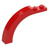 Brick Arch 1 × 6 × 3 1/3 Curved Top Red